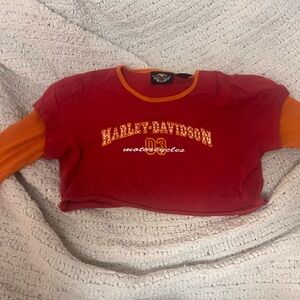 Harley-Davidson cropped long sleeve top